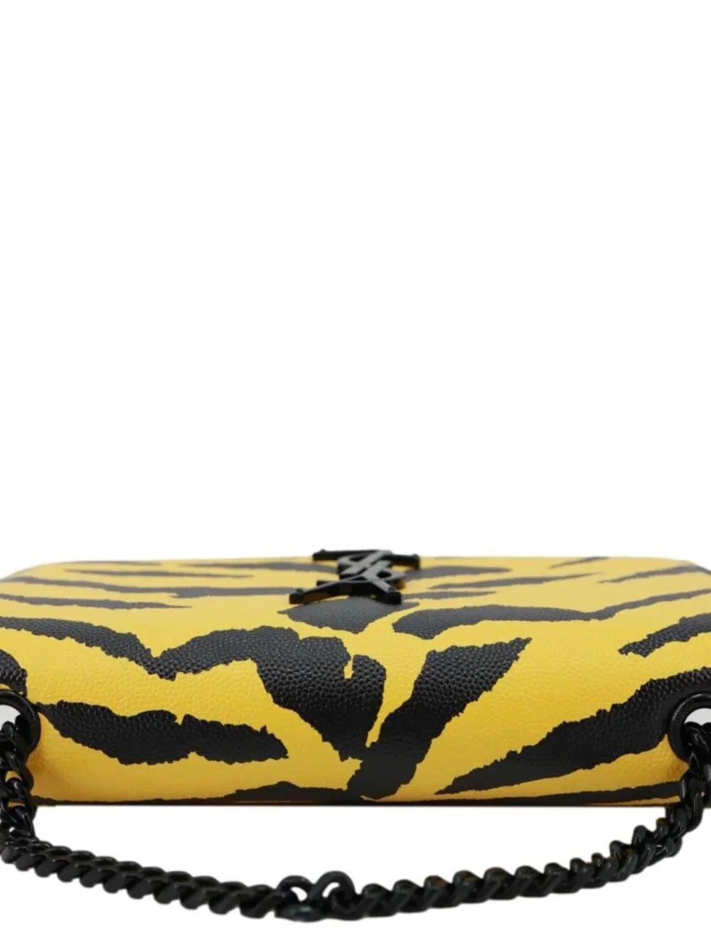 Yves Saint Laurent Classic Kate Zebra Print Leather Crossbody Bag Yellow